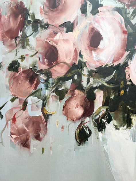 Nicole Pletts, Flower Art Painting, Rose Painting, Drawing Tutorials, Abstract Flowers, Art Oil, Beautiful Paintings, Floral Painting, Painting Inspiration