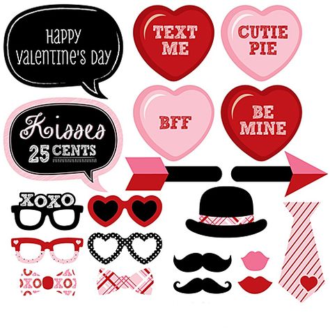 Valentines Photo Booth Props, Valentines Photo Booth, Diy Photo Booth Props, Halloween Photo Booth, Photo Booth Prop, Heart Party, Valentines Day Photos, Diy Photo Booth, Valentine Photo