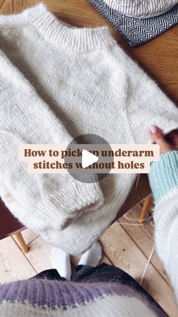 Katharina von Blumenthal on Instagram: "In between running around like a headless chicken I quickly filmed this reel showing how I pick up sleeve stitches without getting those annoying little holes at the underarm.

I know there are lots of tutorials on this out there and everyone has their own way of doing it but I always like to see how other people do things 😋

I’m on the second sleeve and am really looking forward to wearing this jumper!
.
.
.
.
.
#topdownknitting #knittingtutorial #gepardpuno #nevernotknitting #knitspo #strickenistwiezaubernkönnen #topdownjumper" Crochet Tricks, Headless Chicken, Knitting Tutorials, I Pick, Knitting Tutorial, Looking Forward, Other People, I Know, Jumper