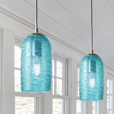 Sea Glass Light Fixture, Blue Glass Pendant Light, Blown Glass Pendant Light Lumens, Clear Pendant Light, Coastal Lighting Fixtures Beach Houses Pendant Lights & Chandeliers, Turquoise Glass Pendant Light, Blown Glass Pendant Light, Round Pendant Light, Blown Glass Pendant