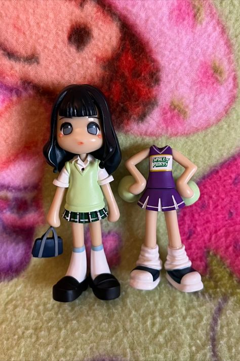 Pinky Street Doll, Pinky Street Dolls, Pinky St, Pinky Street, Asthetic Stationery, 00s Aesthetic, Cheerleader Outfit, 3d Reference, Big Shoes