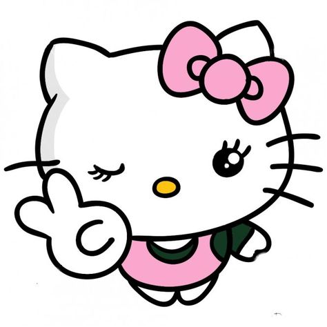 Cartoon Characters Drawing, Draw Hello Kitty, Characters Drawing, Kitty Cartoon, Tutorials Drawing, Hello Kitty Cartoon, Drawing Lessons, Drawing Tutorials, Cartoon Characters