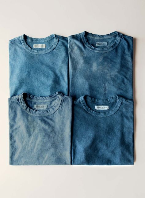 Imogene Willie, Kind Of Blue, Fashion Design Patterns, Blue Dye, Indigo Dye, Feeling Blue, Blue Tshirt, Fashion Labels, Dye T Shirt