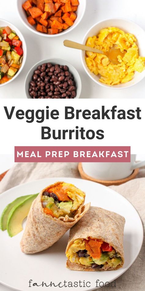 Looking for make ahead breakfast ideas? These freezable scrambled egg burritos with sweet potatoes and black beans are delicious and filling, plus so easy to make. This is a healthy meal prep breakfast recipe that's perfect for any time of year! Black Bean Breakfast Burrito, Prep Breakfast Burritos, Meal Prep Breakfast Burritos, Egg Burritos, Sweet Potatoes And Black Beans, Make Ahead Breakfast Burritos, Canning Sweet Potatoes, Breakfast Burritos Recipe, Prep Breakfast