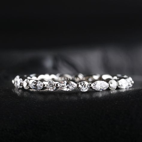 Excited to share this item from my #etsy shop: Marquise cut moissinite Diamond Eternity Band , Round Brilliant cut diamond wedding Band, Eternity Rings for Women, stackable matching band Eternity Rings, Sterling Silver Wedding Band, Fancy Gifts, Writing Gifts, Trendy Ring, Wedding Band Sets, Finger Rings, Diamond Wedding Band, Eternity Band Diamond