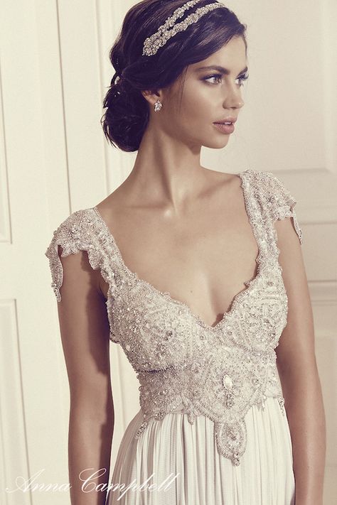 Anna Campbell Gossamer 2016 Bridal Collection Anna Campbell Wedding Dress, Anna Campbell Bridal, Embellished Wedding Dress, Anna Campbell, 2016 Wedding Dresses, Mod Wedding, Summer Wedding Dress, Lace Bridal, Romantic Weddings