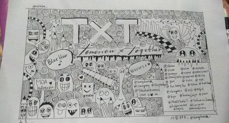 #doodleart #txt #kpop Txt Kpop, Doodle Art, Doodles, Quick Saves, Art