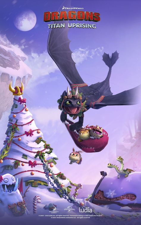 How To Train Your Dragon Christmas, Httyd Christmas, Toothless Christmas, Spyro And Cynder, Dragon Halloween, Httyd Art, Christmas Dragon, Hiccup And Toothless, Christmas Films