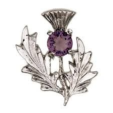 Scottish Clan Kilt Pins & Brooches | Scotland House, Ltd. Scottish Thistle Art, Scottish Flowers, Thistles Art, Kilt Pin Brooches, Dark Amethyst, Kilt Pins, Tweed Bag, Scottish Jewellery, Celtic Patterns