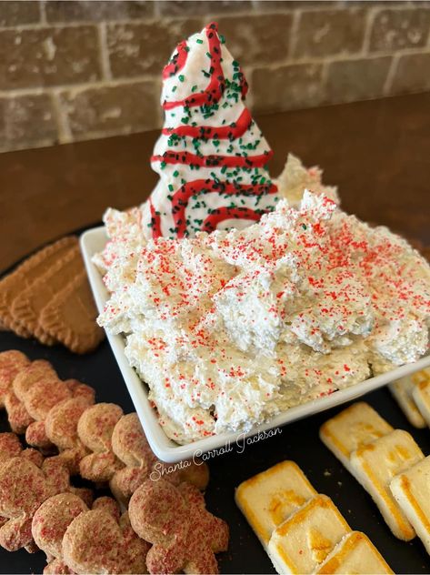 Little Debbie Christmas Tree Cake... - Shanta Carroll Jackson Tree Cake Dip, Christmas Tree Cake Dip, Little Debbie Christmas Tree Cakes, Fun Holiday Desserts, Little Debbie Snack Cakes, Little Debbie Christmas Tree, Dessert Dip Recipes, Cool Whip Desserts, Cake Dip