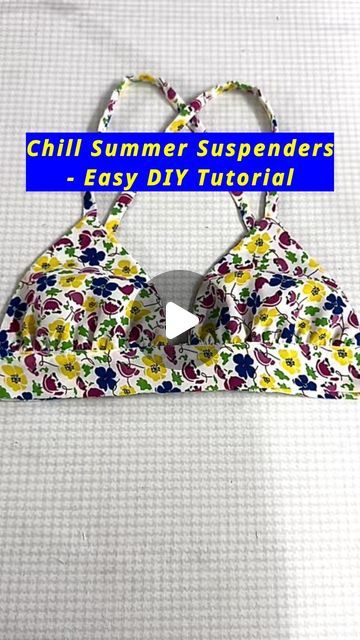 Swimsuit Upcycle, Diy Bikinis Tutorial, Girls Things, Diy Sewing Pattern, How To Make Clothes, Satisfying Video, Sewing Techniques, Suspenders, Sewing Hacks