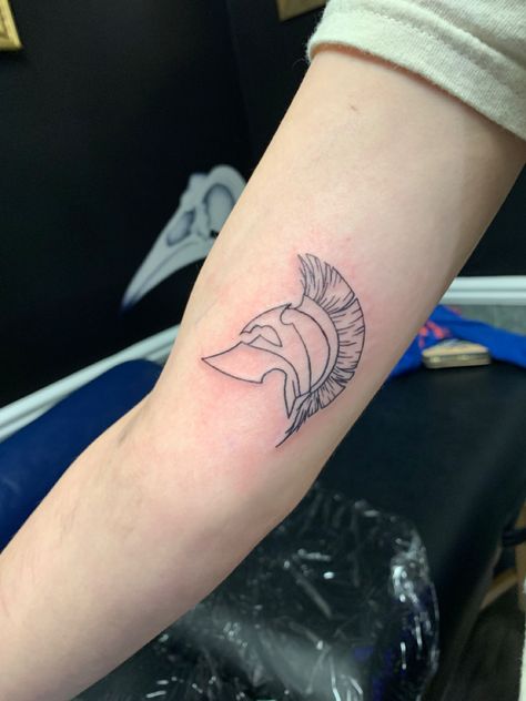 Troy Tattoo Achilles, Athena Helmet Tattoo, Lyre Tattoo Achilles, The Iliad Tattoo, Achilles Helmet Tattoo, Achille Tattoo, Tsoa Tatoos, Achilles Tattoo Design, Achilles Tattoo Greek