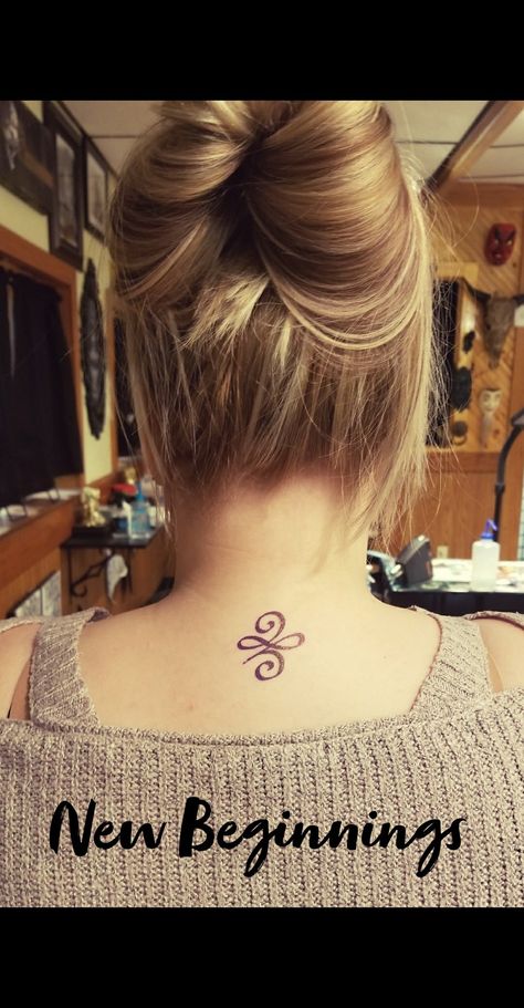 New tat! Celtic symbol for new beginnings! Loving the placement ❤ #tattoos Tattoo New Beginnings, Symbol For New Beginnings, Beginning Tattoo, Friendship Symbol Tattoos, New Beginning Tattoo, Yoga Tattoos, American Indian Tattoos, Tattoo New, Celtic Symbol