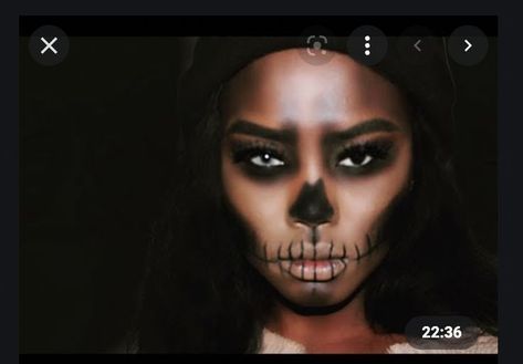 Makeup Black Skin, Makeup Dark Skin, Makeup Dark, Skeleton Makeup, Skull Makeup, Dark Skin Makeup, Makeup Blog, Make Me Up, Halloween Skull