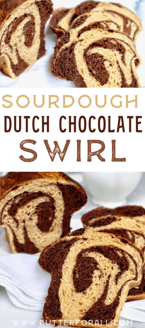 Bread Flavor Ideas, Chocolate Swirl Bread, Dutch Chocolate, Swirl Bread, Sourdough Starter Discard Recipe, Homemade Sourdough Bread, Dessert Recipies, Sourdough Starter Recipe, Swirled Bread