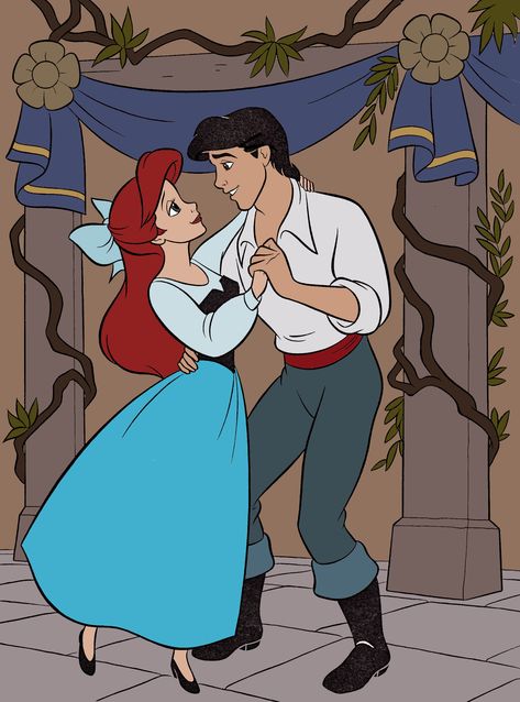 Prince Eric Costume, Prince Eric And Ariel, Ariel And Prince Eric, Ariel Halloween, Princesa Ariel Disney, Ariel Wallpaper, Disney Royalty, Mermaid Dancing, Ariel And Eric