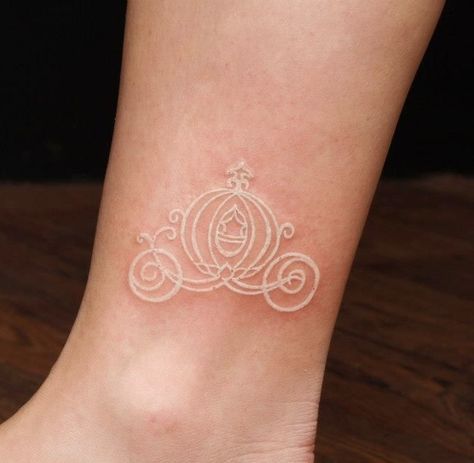 Cinderella Tattoo, Cinderella Carriage, Disney Tattoo, Arrow Tattoos, 1 Tattoo, Small Tattoo Designs, White Tattoo, Dream Tattoos, Disney Tattoos