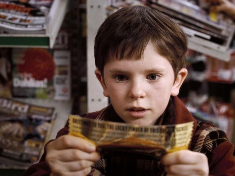 Charlie bucket lives in a poor family. Every year he gets a bar of chocolate. When the golden tickets were released Charlie really want one but in the first bar their wasn’t he bought some more and eventually he got the last ticket. Charlie Bucket, Charlie Chocolate Factory, Maurice Leblanc, Dr Dolittle, Hugh Bonneville, Finding Neverland, Norman Bates, Freddie Highmore, Tim Burton Films