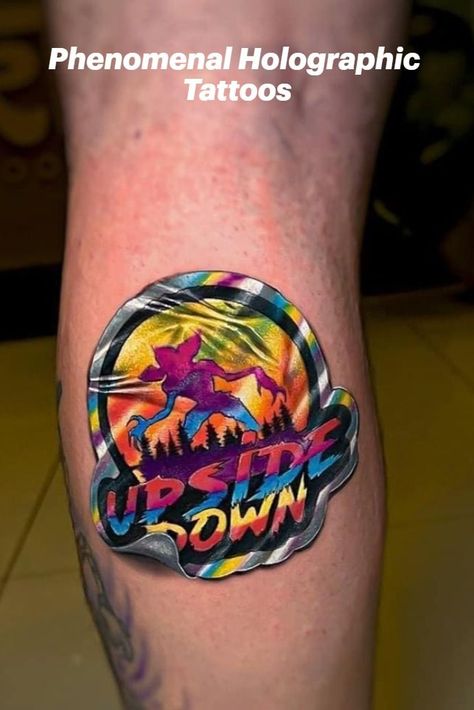 Holographic Tattoo, Forever Tattoo, Sticker Tattoo, Tattoo Trend, Creative Tattoos, Fabric Patch, Sew On Patches, Sydney Australia, Tattoo Artist