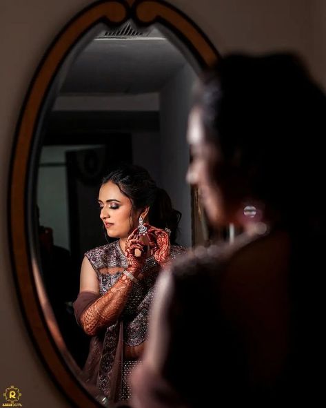 "Mirror Mirror on the Wall, Who is the Prettiest of them All?"
Check out these great photos clicked by our photographers who put their creativity in these beautiful mirror potraits. Whether self-obsessed or not, you will be lured to have such mirror shots. Mirror Photo Ideas, Creative Mirror, Mirror Shots, Mirror Photography, Wedding Mirror, Wedding Photo Studio, Indian Wedding Photography Couples, Wedding Cinematography, Mirror Photo