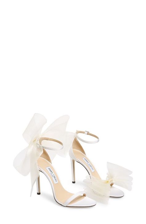 Bow Heels Wedding, Jimmy Choo Aveline, Jimmy Choo Bow, Louboutin Nails, Wedding Shoes Bow, Jimmy Choo Bridal, Jimmy Choo Heels, Bridal Heels, Bow Heels