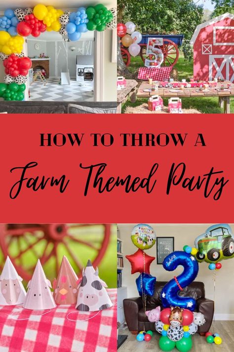 Farm Yard Party, Barnyard Party Food Ideas, Farm Party Games, Farm Party Foods, Farmyard Party, Farm Party Decorations, Farm Themed Party, Yard Party, Barnyard Birthday Party