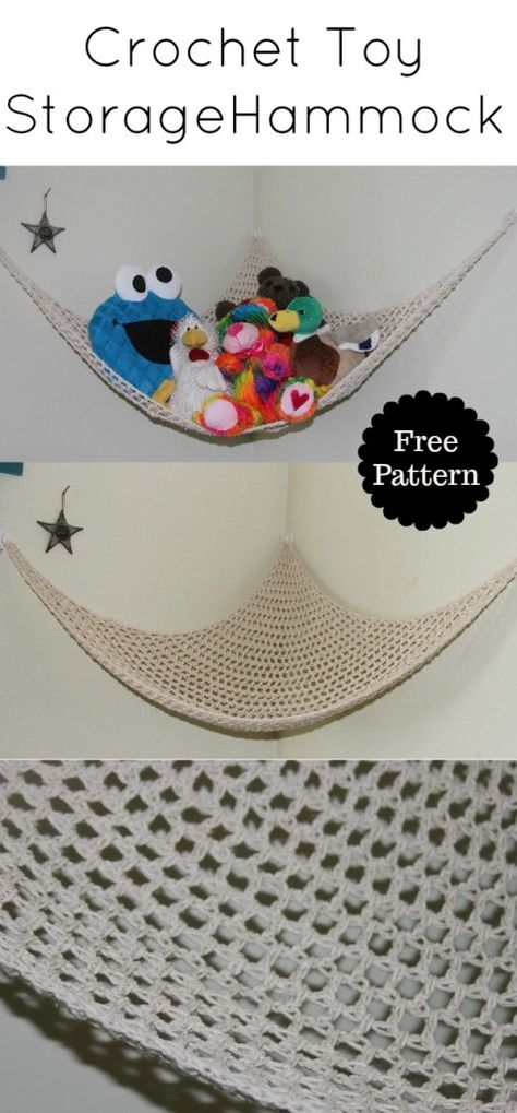 Share Tweet Pin Mail Crochet Toy Storage Net Hammock Need more storage for your child’s stuffed animals? Make this super easy cotton hammock! This ... Crochet Toy Storage, Crochet Toy Hammock, Toy Storage Hammock, Crochet Backpacks, Storage Hammock, Net Hammock, Crochet Hammock, Net Storage, Animals Crafts