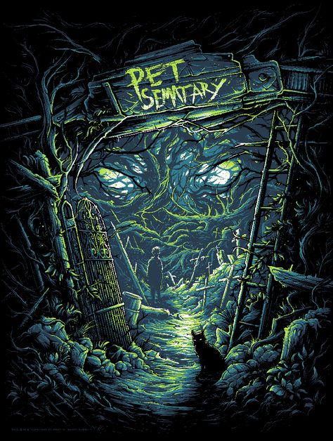 Killer New 'Pet Sematary' Poster Reveals Hidden Image With an Included UV Torch! - Bloody Disgusting Veselý Halloween, Dan Mumford, Horror Vintage, Pet Sematary, Horror Movie Icons, Horror Artwork, Horror Posters, Horror Movie Art, Horror Icons