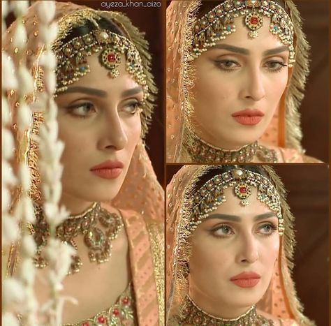 Aiza Khan new bridal look in her drama serial yaarian South Asian Wedding Makeup, Aiza Khan Wedding, Jelly Cakes, Aiza Khan, Pakistani Bridal Jewelry, Matha Patti, Asian Wedding Dress, Bridal Dresses Pakistan, My Own Business