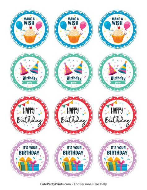 Free Printable Happy Birthday Cupcake Toppers Happy Birthday Printable Cake Topper, Printable Cupcake Toppers Birthday, Cupcake Template, Cupcake Toppers Template, Cupcake Toppers Free, Free Printable Birthday Cards, Happy Birthday Cupcake, Printable Cupcake Toppers, Balloon Cupcakes