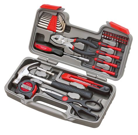 PRICES MAY VARY. Home Household Tool Kit: The Original 39-Piece General Tool Kit With Over 2 Million Units Sold Worldwide. Great Gift Idea Essential Diy Tools: This Compact Tool Kit Contains The Most Useful Tools For Basic Diy Household Repairs. Picture Hanging, Box Opening, Screw Tightening, This Is The Perfect Starter Kit For Home Repairs Most Reached For Diy Hand Tools: Includes 8Oz. Claw Hammer, Slip Joint Pliers Used For Grasping And Turning, Tape Measure, Utility Knife, Bit Driver With 2” Tool Box Gift, Basic Tool Kit, Claw Hammer, Hand Tool Set, Tool Box Storage, Precision Tools, Tool Case, Household Tools, Basic Tools