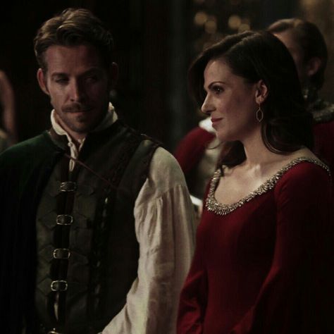 I wish we could've seen more of Camelot #OutlawQueen. Regina And Robin, Robin And Regina, Sean Maguire, Emilie De Ravin, Once Up A Time, Queen Aesthetic, Swan Queen, Outlaw Queen, Regina Mills