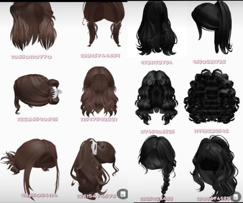 Wavy Hair Codes Berry Ave, Bloxburg Outfit Codes Hair Black, Messy Bun Roblox Code, Berry Avenue Codes Curly Hair, Bloxburg Curly Hair Codes, Black Hair Bloxburg, Roblox Curly Hair, Hair Codes For Berry Ave Black, Berry Ave Black Hair