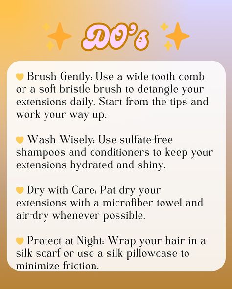 💛 Keep your UBL Extensions looking flawless with these essential Do’s and Don’ts! 💛 Treat your extensions with care, and they’ll reward you with long-lasting beauty and shine. ✨ Whether it’s brushing, washing, or styling, these tips will help you maintain that luxury look. 👑 Which of these care tips will you try first? Let us know in the comments! 💬👇 #ublextensions #extensioncaretips s #healthyhair #luxuryextensions #haircareessentials #christmashair #christmashairstyle #blackfridaydeals Hair Extensions Care Tips, Hair Extensions Care, Hair Extension Care, Hair Content, Sew In Hair Extensions, Christmas Hairstyles, Wide Tooth Comb, Sulfate Free Shampoo, Christmas Hair