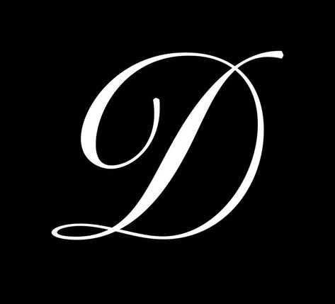 D Initial Tattoo Letters, Letter D Calligraphy, D Initial On Nails, D Tattoo Initial, D Initial Tattoo, D Letter Design, Downtown Photography, Aesthetic Profile Picture Cartoon Soft, Phrase Tattoos