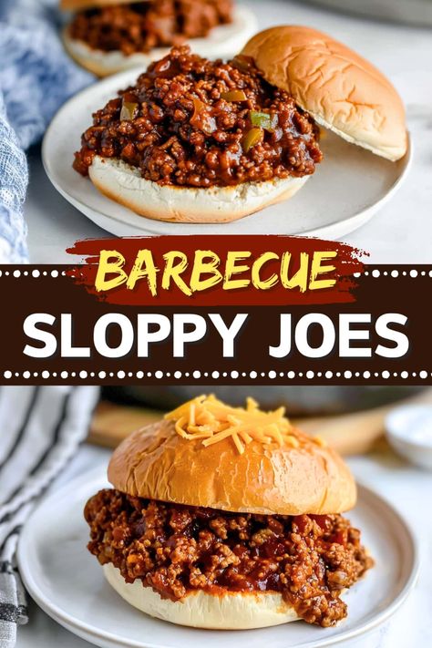 Barbecue sloppy joes are a mouthwatering mashup of the classic messy sandwich and tangy BBQ flavors. They're the ultimate comfort food with a bold twist! Bbq Sloppy Joe Recipe, Bbq Sloppy Joes, Hamburger Meat Recipes Ground, Bbq Hamburgers, Bbq Beef Sandwiches, Sloppy Joe Recipe Easy, Homemade Sloppy Joe Recipe, Barbecue Sandwiches, Bbq Sandwich