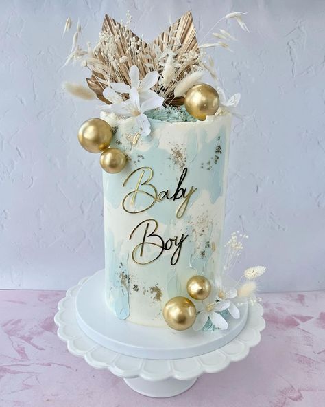 Simple Baby Shower Cakes, Boy Baby Shower Cakes, Blue Baby Shower Cake, Simple Baby Shower Cake, Baby 2024, Baby Shower Cakes For Boys, Cake Artist, Shower Tent, Green Baby Shower