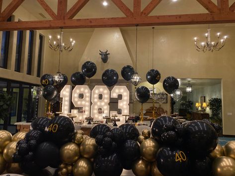 Men 40th Birthday Party, Men Birthday, Black and Gold Party, Class Reunion 40th Birthday Party Men, Black And Gold Party, 40th Birthday Party, High School Reunion, Men Birthday, School Reunion, Class Reunion, 40th Birthday Parties, Gold Party