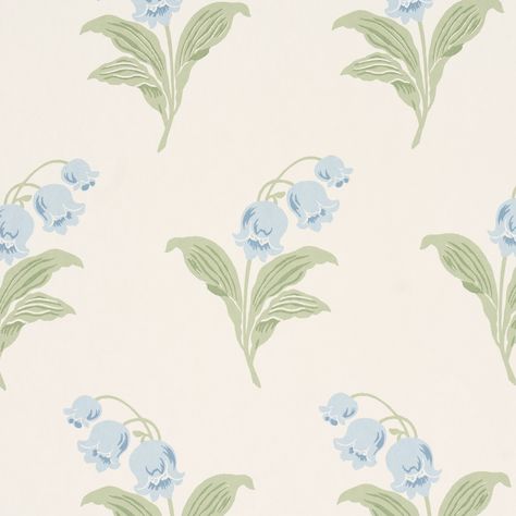 Willow Leaf - Moss Wallpapers | Schumacher Lily Of The Valley Logo, Bluebells Illustration, Lily Of The Valley Wallpaper, French Country Wallpaper, Valley Wallpaper, Leaf Pattern Design, House Of Hackney Wallpaper, Simple Layout, Willow Leaf