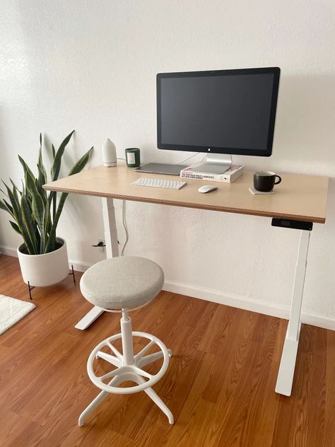 Best Stylish Sit-Stand Desk | Editor Review Sit To Stand Desk Office, Ikea Sit Stand Desk, Stand Up Desk, Stand Desk, Sit To Stand, Visual Board, Oak Desk, Sit Stand Desk, 2023 Vision