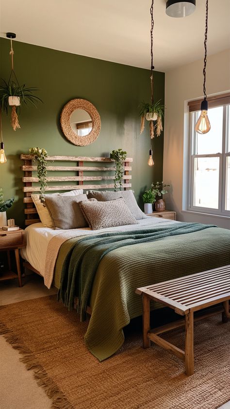 Refresh your home with modern decor ideas and chic inspirations. Find elegant solutions and luxe accents for stylish updates and transformations. #HomeInspiration #TrendyDesign #LuxeDecor Guest Bedroom Colors, House Renovation Design, Green Accent Walls, Luxe Decor, Dark Home Decor, Sophisticated Decor, Accent Wall Bedroom, Bedroom Color Schemes, Luxe Interiors