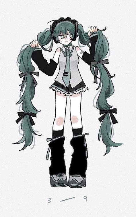 Rayquaza Pokemon, Miku Hatsune Chibi, Miku Chan, Miku Hatsune Vocaloid, Miku Cosplay, Vocaloid Characters, Cute Fantasy Creatures, Arte Sketchbook, Sketchbook Inspiration