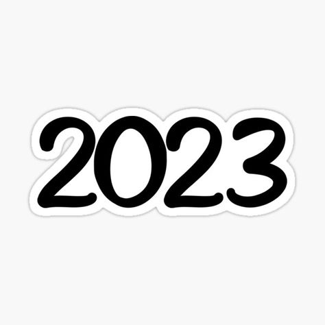 2023 Stickers Aesthetic, 2023 Numbers Aesthetic, 2023 Aesthetic Number, 2023 Vision Bored, Phone Vision Board, 2023 Logo, 2023 Sticker, Winter Stickers, Date Design