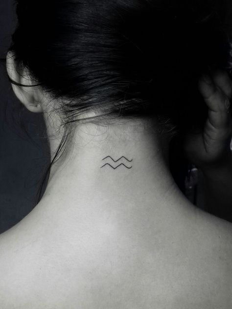 A Small Tattoo, Aquarius Symbol, Small Tattoo, Back Neck, The Ear, A Small, Most Beautiful, Tattoos