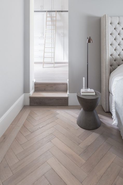 Floor Skirting, Wood Floor Design, Hall Flooring, Herringbone Wood Floor, Herringbone Wood, Hallway Designs, Herringbone Floor, Parquet Flooring, Bedroom Flooring