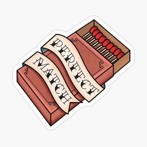 Match Box Tattoo, Matchbox Tattoo, Matchbox Illustration, American Traditional Tattoo Design, Candy Brands, Traditional Tattoo Design, Tiger Tattoo, American Traditional Tattoo, American Traditional