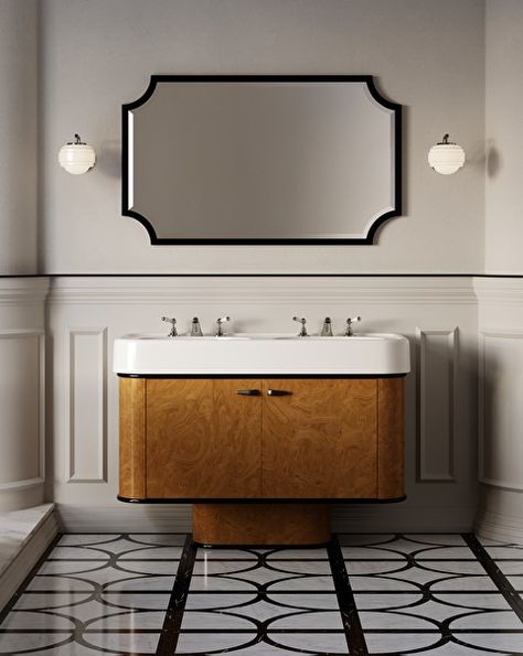 Devon Devon, Cast Iron Bathtub, Art Deco Bathroom, Exclusive Homes, Bath Mirror, Most Luxurious Hotels, Classic Bathroom, Traditional Ceramics, Contemporary Living Spaces