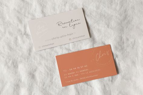 Carte de visite pour un salon de coiffure et barbier - Marine Dassac Design Studio Design Packaging, Barber Shop, Business Cards, Design Studio, Communication, Web Design, Place Card Holders, Portfolio, Branding