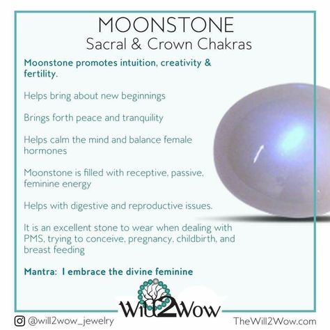 Moonstone Moonstone Meaning, Moonstone Healing Properties, Healing Crystal Bracelets, Stone Meanings, Crystals Healing Properties, Spiritual Crystals, Gemstone Meanings, Crystal Therapy, Crystal Healing Stones