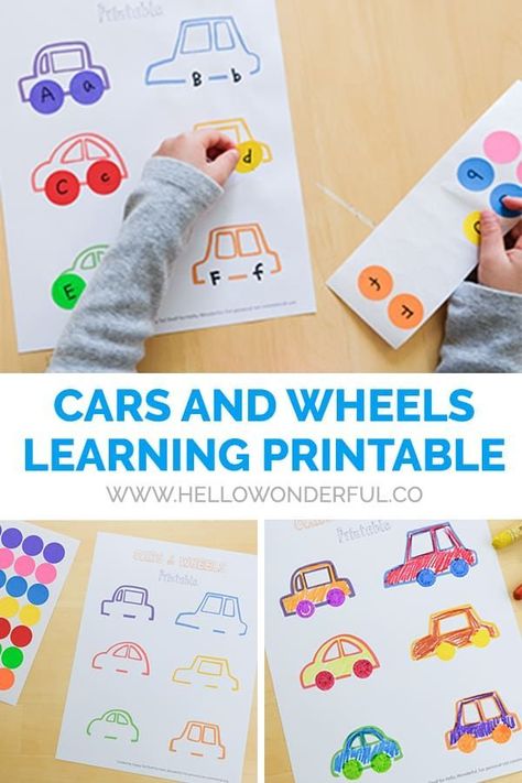 CARS AND WHEELS LEARNING PRINTABLE. Ge the free printable template for this fun car themed learning activity for kids. #hellowonderful #freekidactivities #freeprintables Children In Need Activities, Cars Preschool, Preschool Outdoor Activities, Child Discipline, Transportation For Kids, Transportation Activities, Car Activities, Daily Schedules, Transportation Preschool